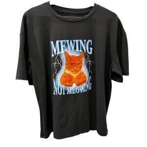 Unbranded black Ugly hideous Meow Not Meowing yellow tabby cat mom SZ L